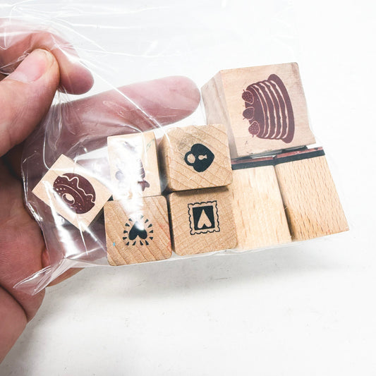 Kids Cute Food and Such Rubber Stamps