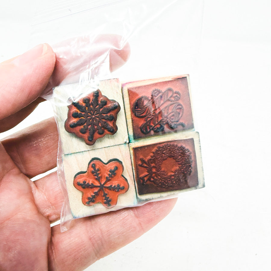Kids Christmas Rubber Stamps