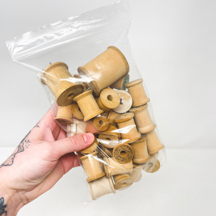 Wood Thread Spool Bundle (1)
