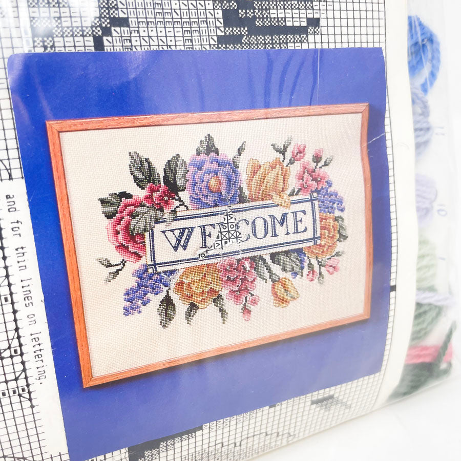 Welcome Cross Stitch Kit (Partially Finished)