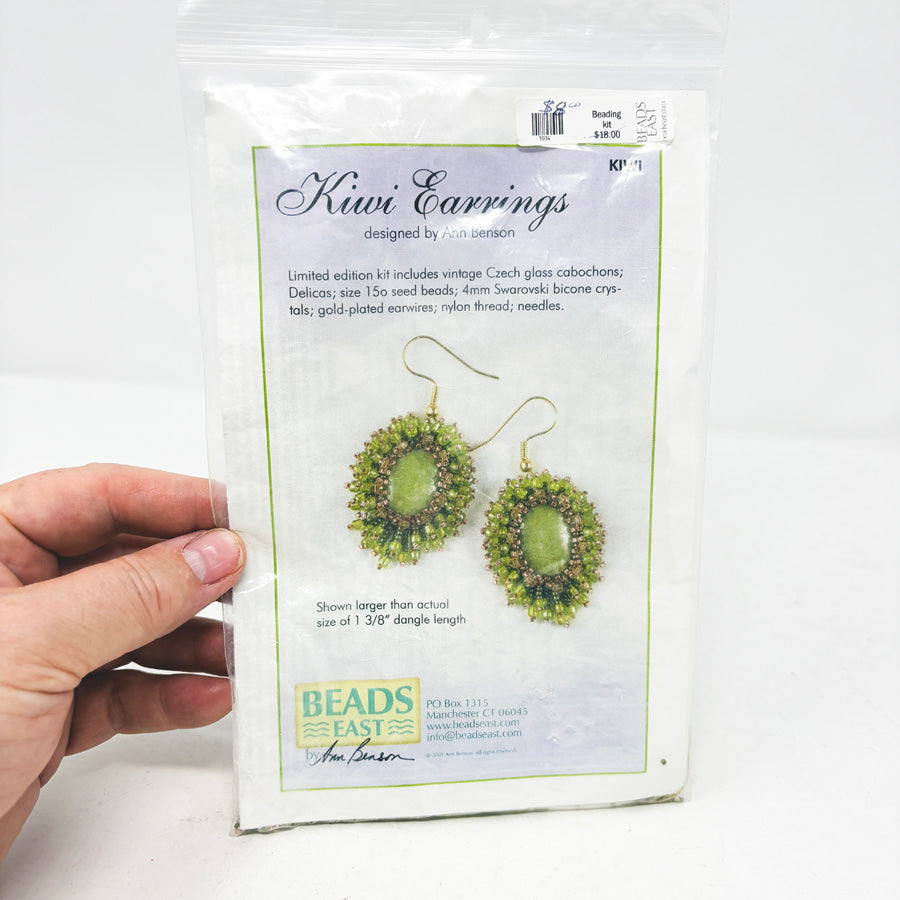 Kiwi Earrings Bead Kit by Ann Benson
