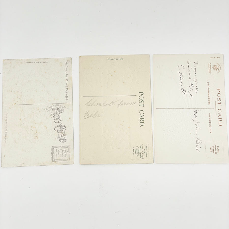 Eight Antique Edwardian New Year/St. Pats/Christmas Postcards