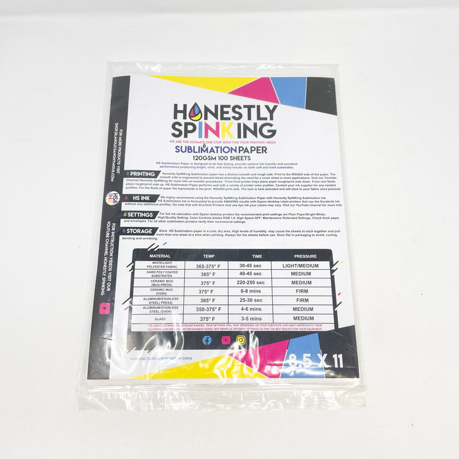 Honestly SpINKing 120gsm Sublimation Paper
