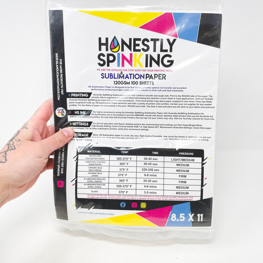 Honestly SpINKing 120gsm Sublimation Paper