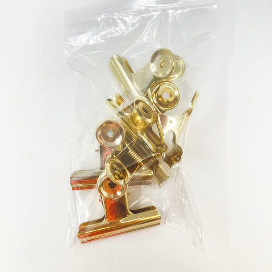 Extra Large Lightweight Brass Color Bulldog Clips