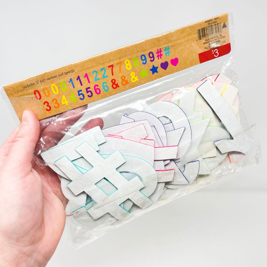 Adhesive Felt Numbers