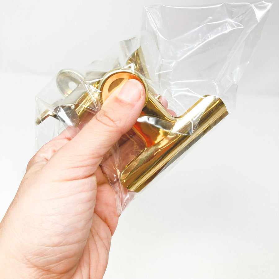 Extra Large Lightweight Brass Color Bulldog Clips