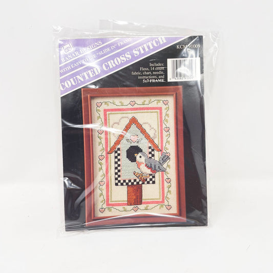 Bird and Birdhouse Cross Stitch Kit by Banar Designs (Partially Finished)