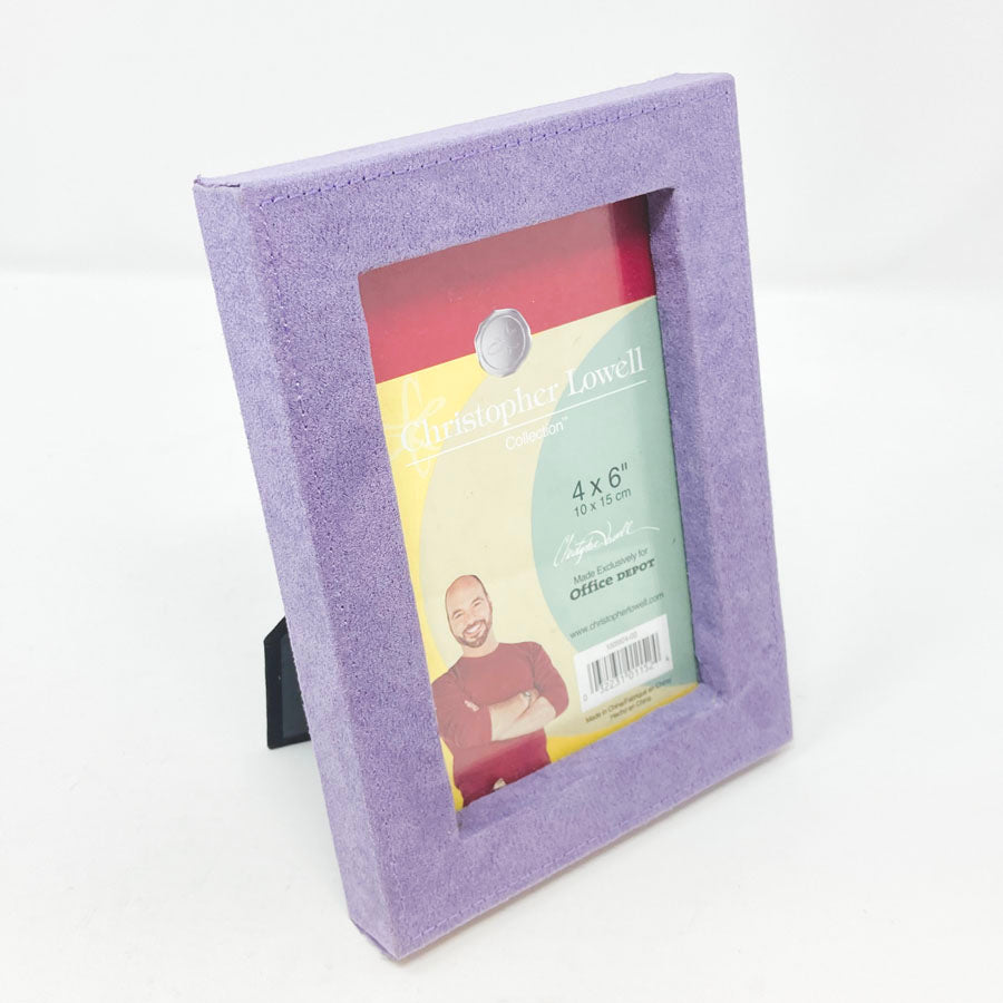 4" x 6" Thick Velour Covered Purple Frame