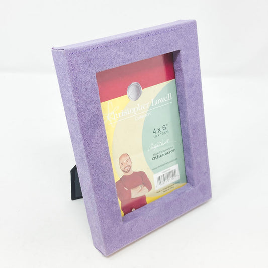 4" x 6" Thick Velour Covered Purple Frame