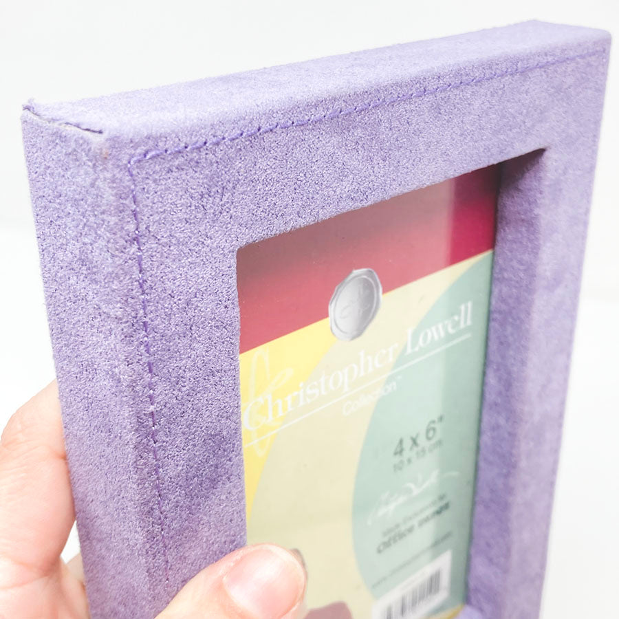 4" x 6" Thick Velour Covered Purple Frame
