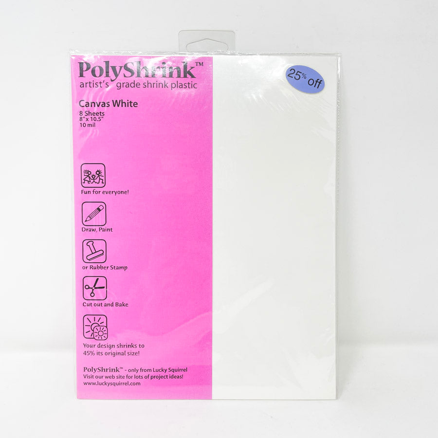PolyShrink Artist Grade Shrink Plastic - Canvas White
