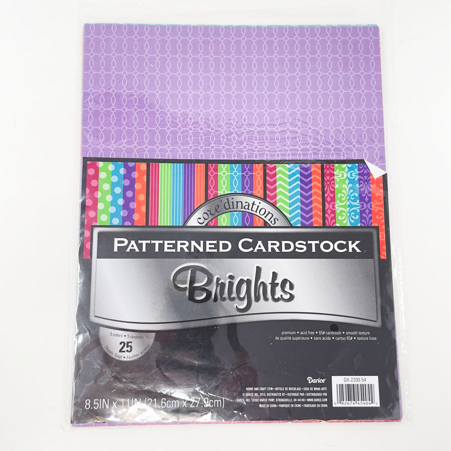 Darice Patterned Cardstock Brights (partial)