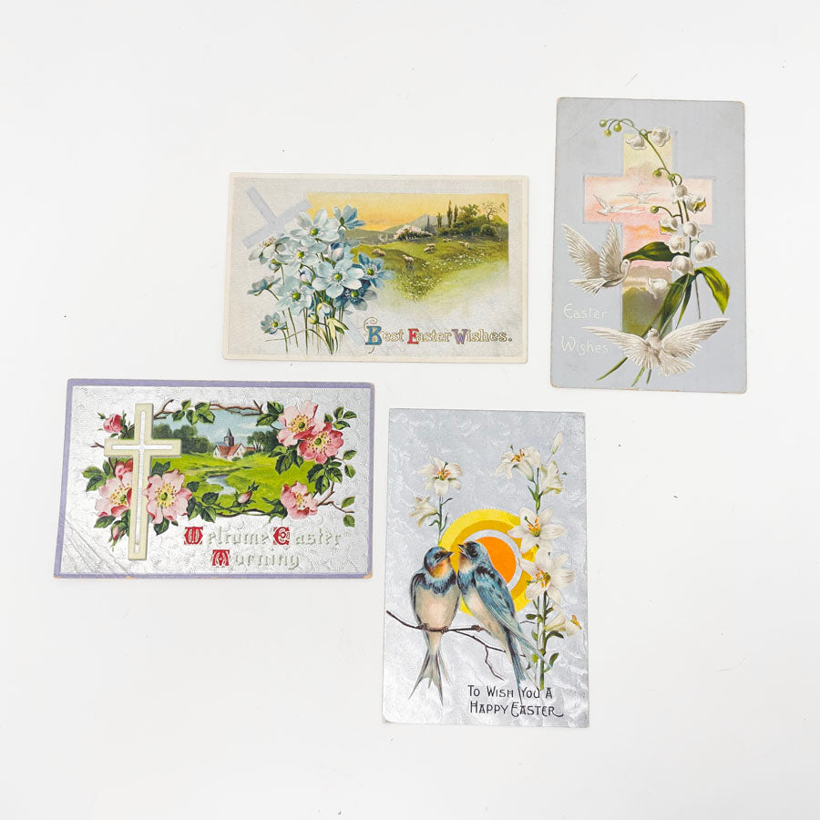 Eight Antique Easter Greetings Postcards