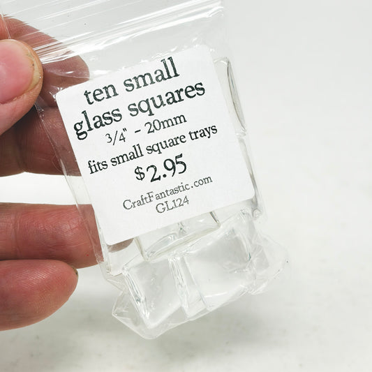 Small Glass Squares - 3/4"