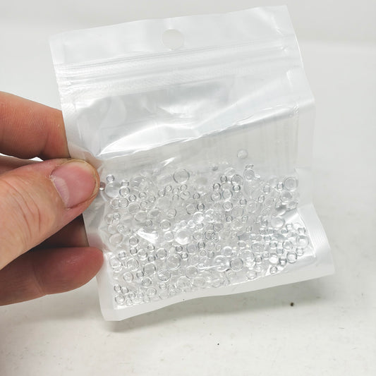 Small Clear Glass Flat Backed Bubbles
