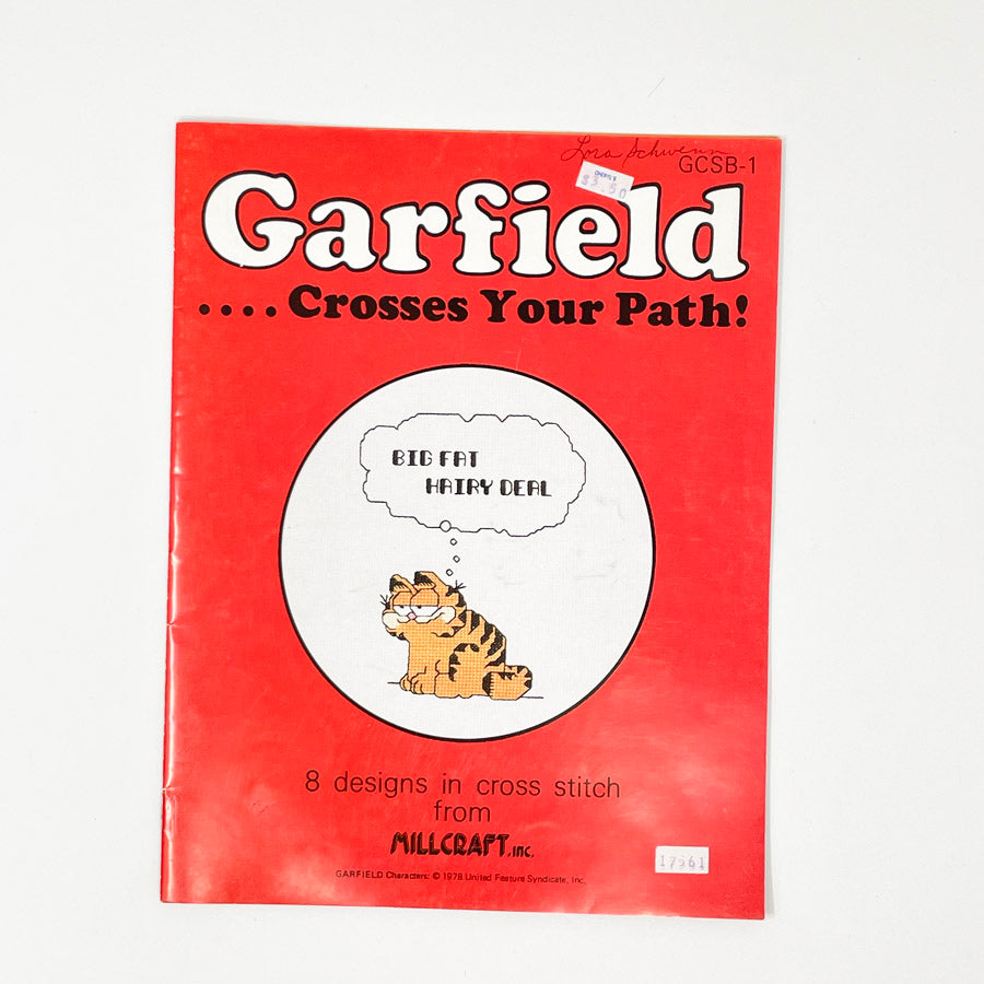 Vintage Cross Stitch Pattern - 1970s - Garfield - Pick a Pattern