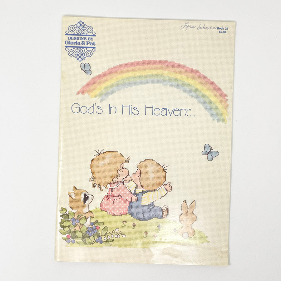 Vintage Cross Stitch Pattern - 1980s - God In His Heaven