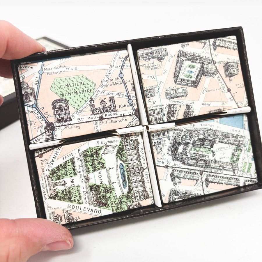 Cavallini & Co. Paris Map Magnets