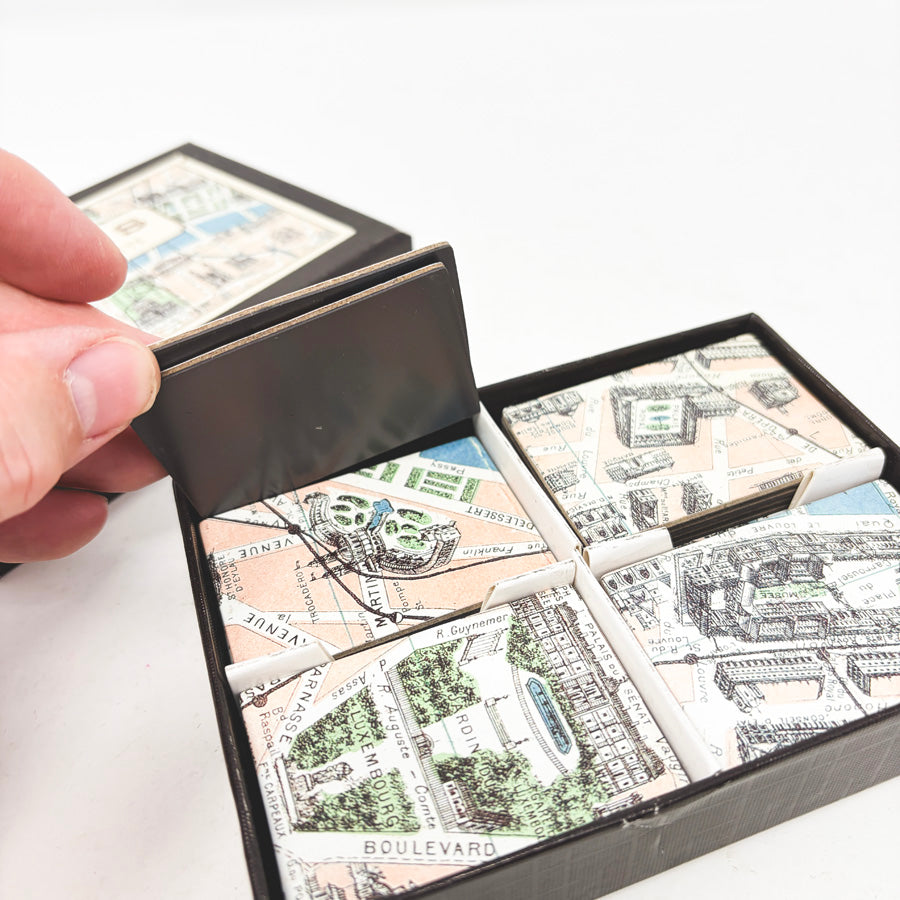 Cavallini & Co. Paris Map Magnets