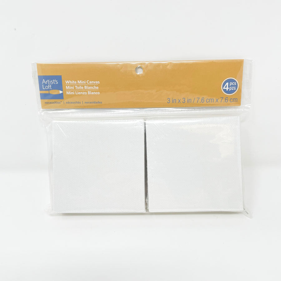3" x 3" Artist's Loft Canvas - 4 Pack