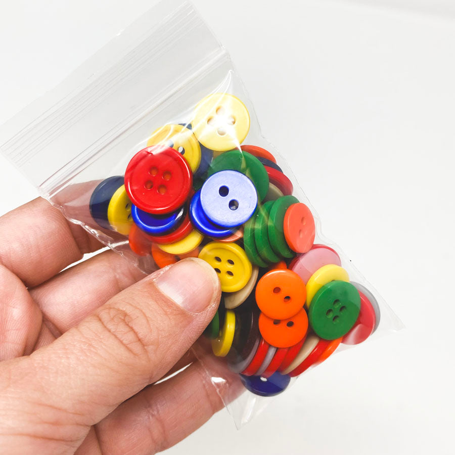 Small Bag of Bright Color Plastic Buttons