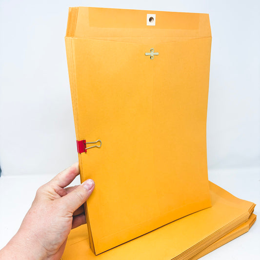 Set of 20 10" x 13" Manilla Clasp Envelopes