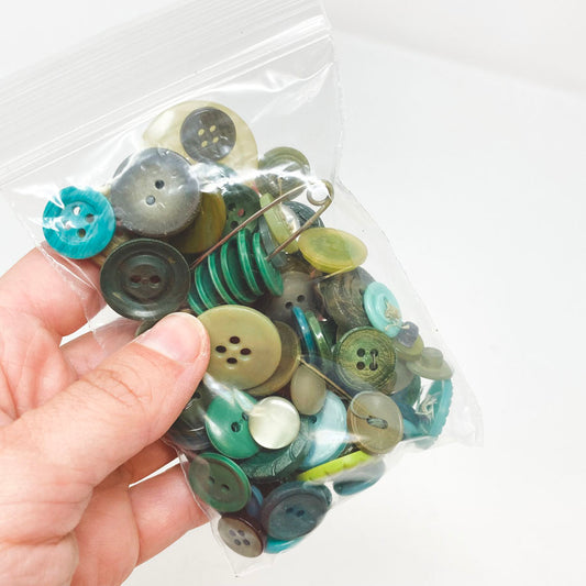 Medium Bag of Asst. Green Buttons