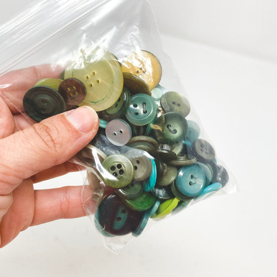 Medium Bag of Asst. Green Buttons