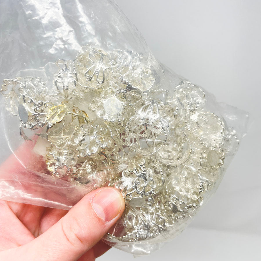 Silver Tone Cuff Ring Base Bag