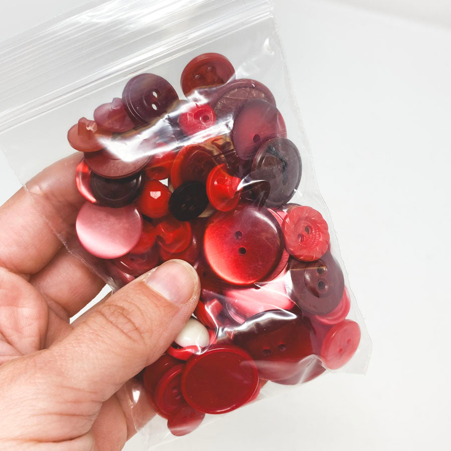 Medium Bag of Asst. Red Buttons