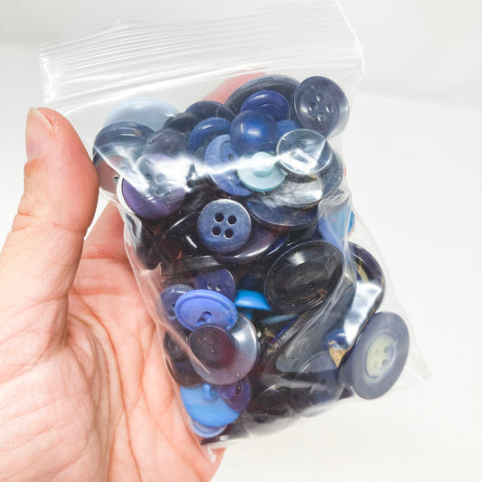 Medium Bag of Asst. Blue Buttons