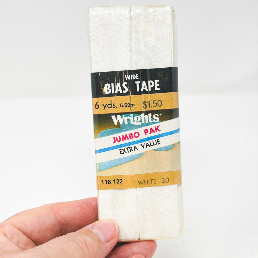 Wrights Wide Bias Tape Jumbo Pack (White)