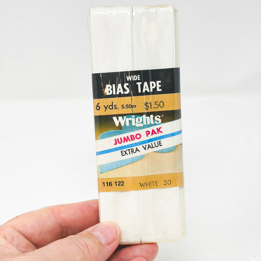 Wrights Wide Bias Tape Jumbo Pack (White)