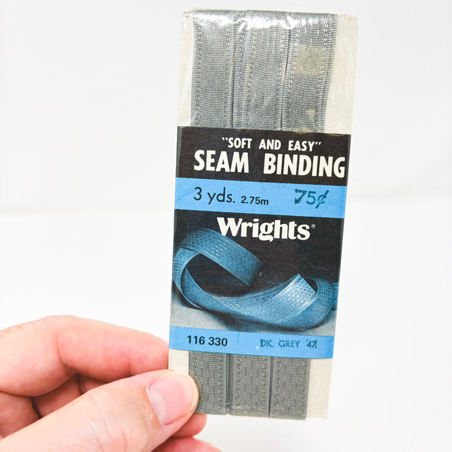 Wrights Soft and Easy Seam Binding (DK Grey)