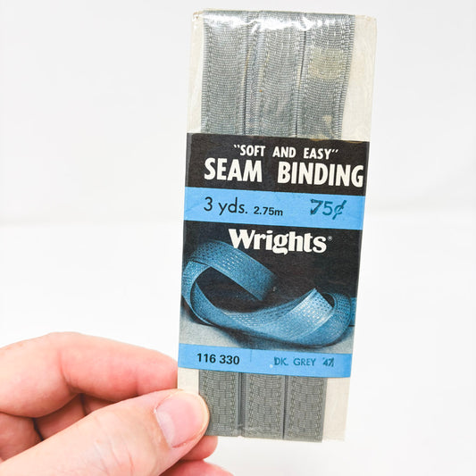 Wrights Soft and Easy Seam Binding (DK Grey)
