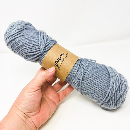 Light Gray Wool/Wool Blend Yarn - No Label
