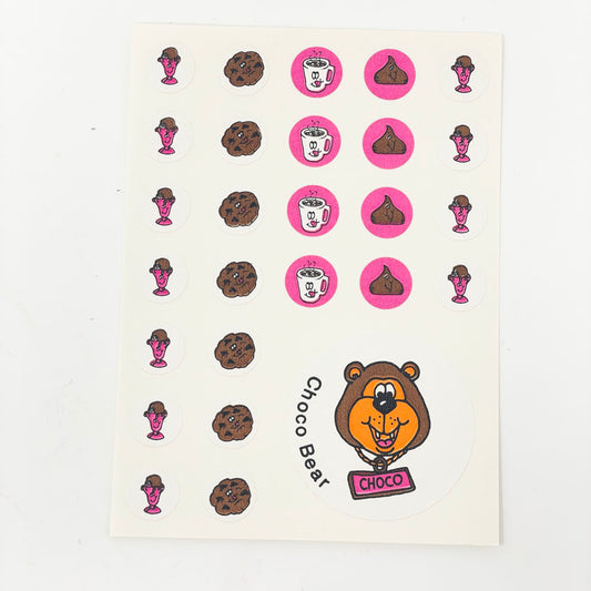 Choco Bear Chocolate - CTP Scratch & Sniff Mini Maxi - Full Sheet of Vintage Stickers (1)