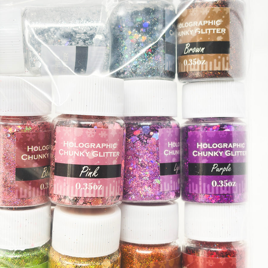 Trilez Holographic Chunky Glitter Bundle (1)