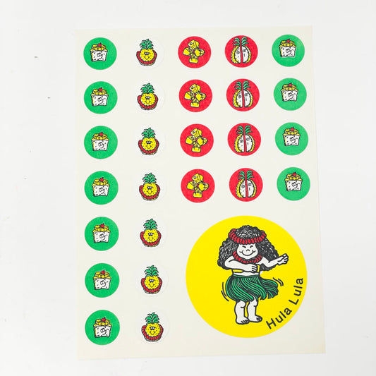 Hula Luna Pineapple - CTP Scratch & Sniff Mini Maxi - Full Sheet of Vintage Stickers (1)