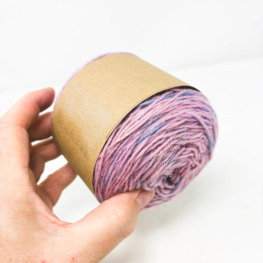 Pink/Purple Variegated Wool/Acrylic Blend Yarn - No Label