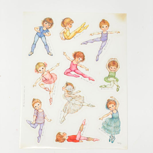 Vintage 1980s Hallmark Sticker Sheet - Ballerinas (3)