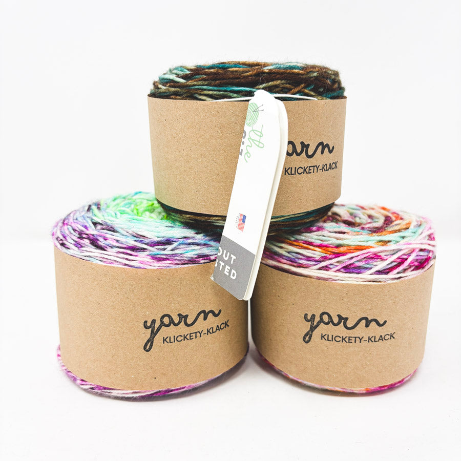 Variegated Wool/Nylon Blend Yarn Cakes (1)