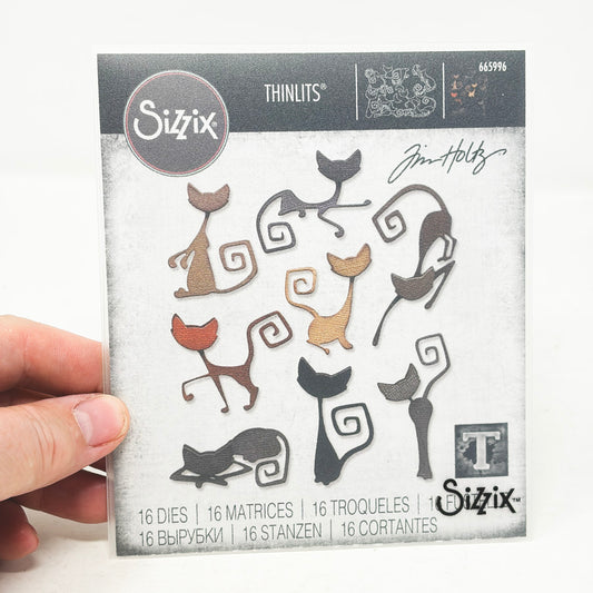 Sizzix Thinlits Mischievous Cats Die Set by Tim Holz
