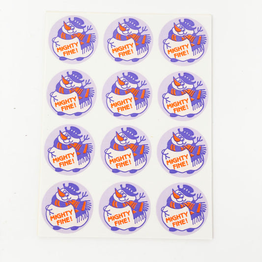 Snowman/Vanilla - 1980s Trend Scratch & Sniff Stinky Stickers - Full Sheet