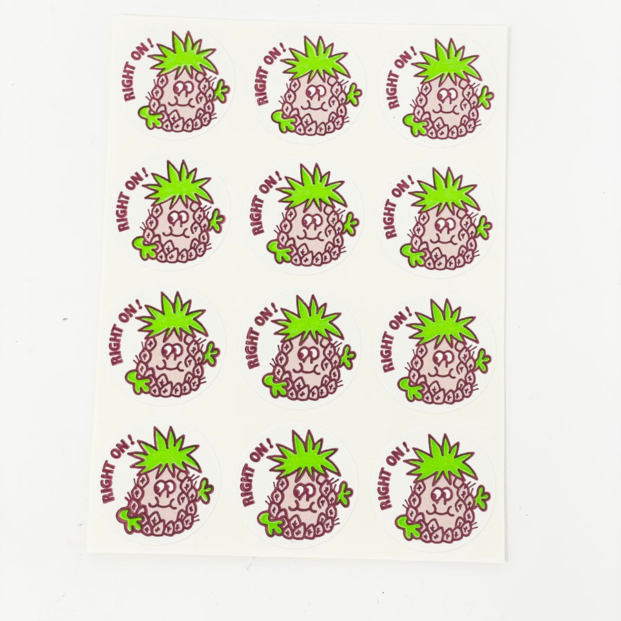 Pineapple - 1980s Trend Scratch & Sniff Stinky Stickers - Full Sheet