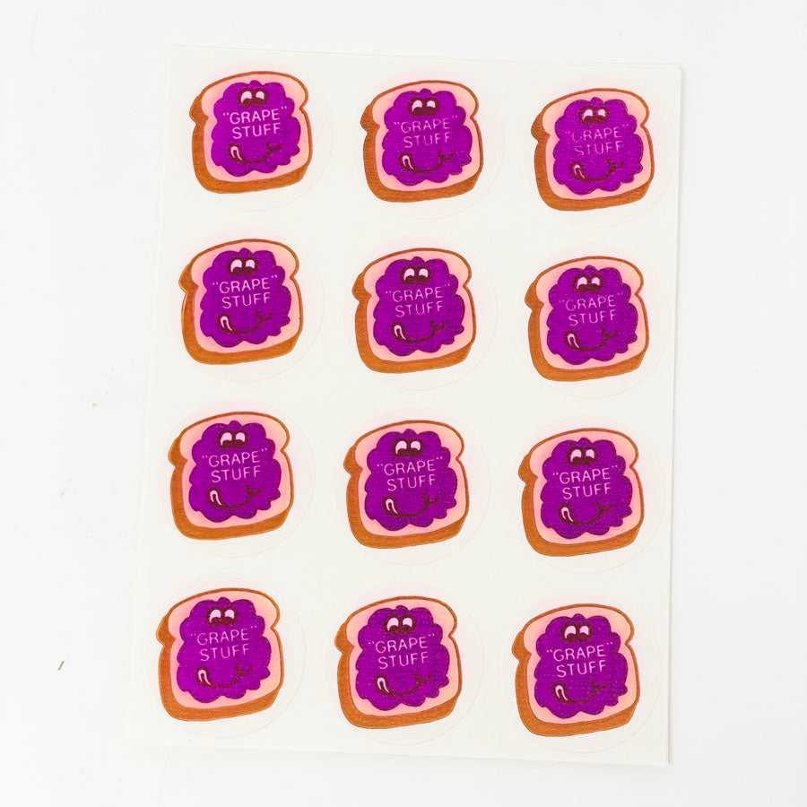 Grape Jelly - 1980s Trend Scratch & Sniff Stinky Stickers - Full Sheet