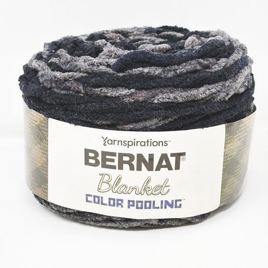 Bernat Blanket Color Pooling Chenille Yarn - Cloud Tartan