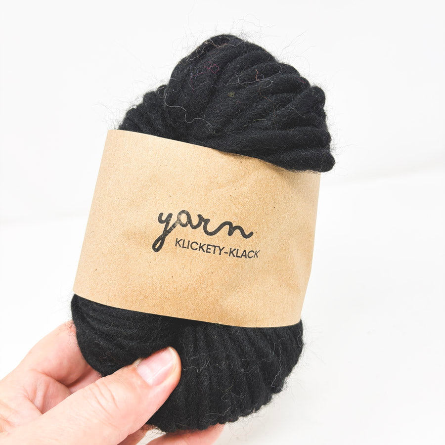 Black Chunky Wool/Wool Blend No Label Yarn