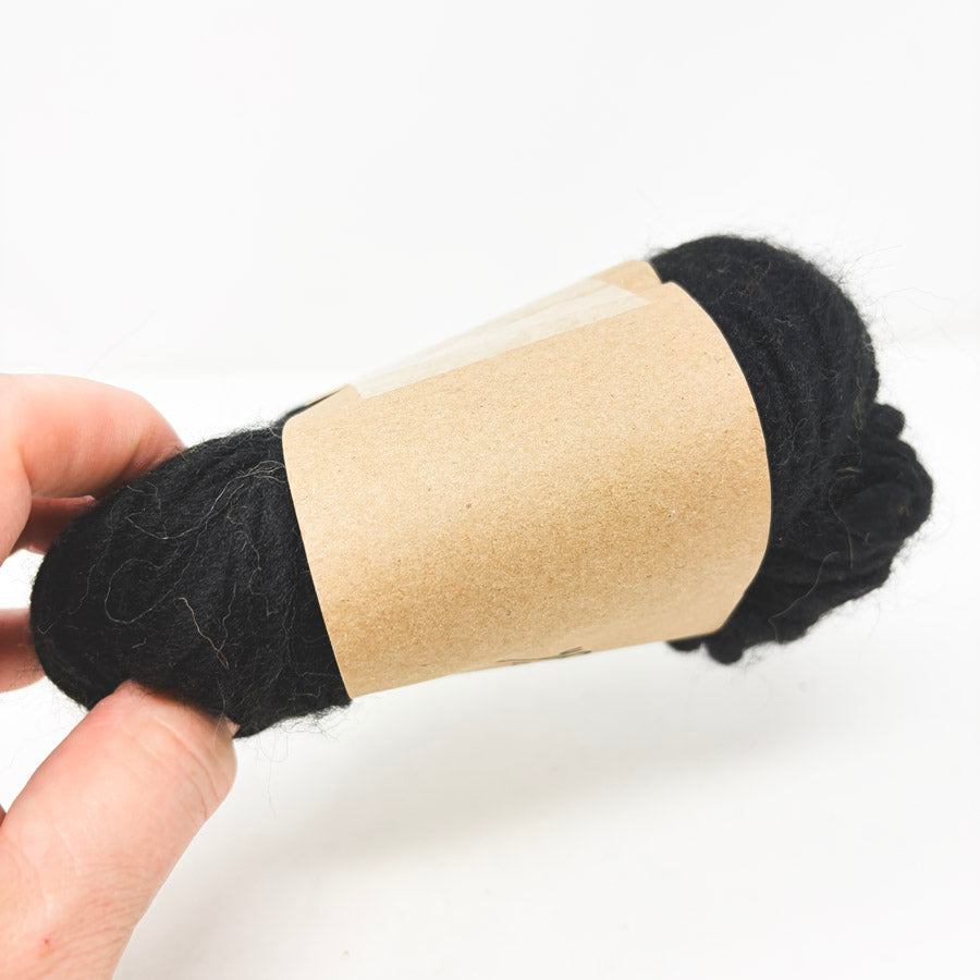 Black Chunky Wool/Wool Blend No Label Yarn